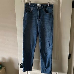 Carly Jean Los Angeles - Medium Wash Classic Raw Hem Chrissy Jeans
